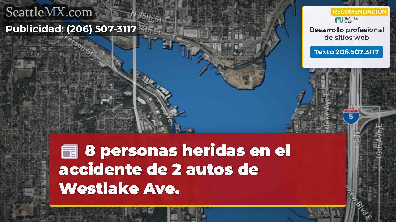8 personas heridas en el accidente de 2 autos de