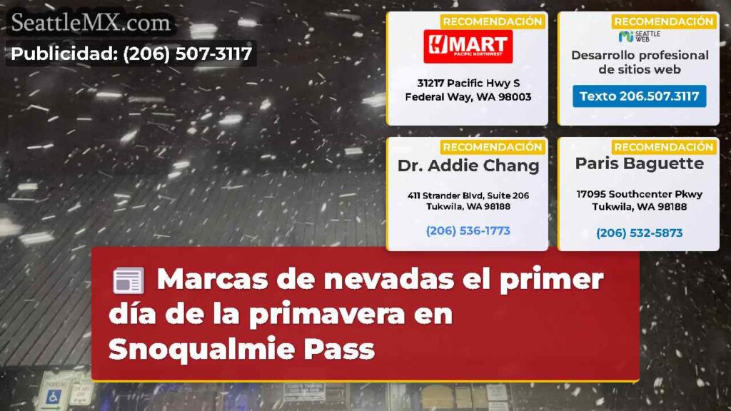 Marcas de nevadas el primer día de la primavera