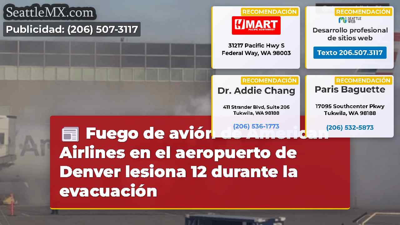 Fuego de avión de American Airlines en el