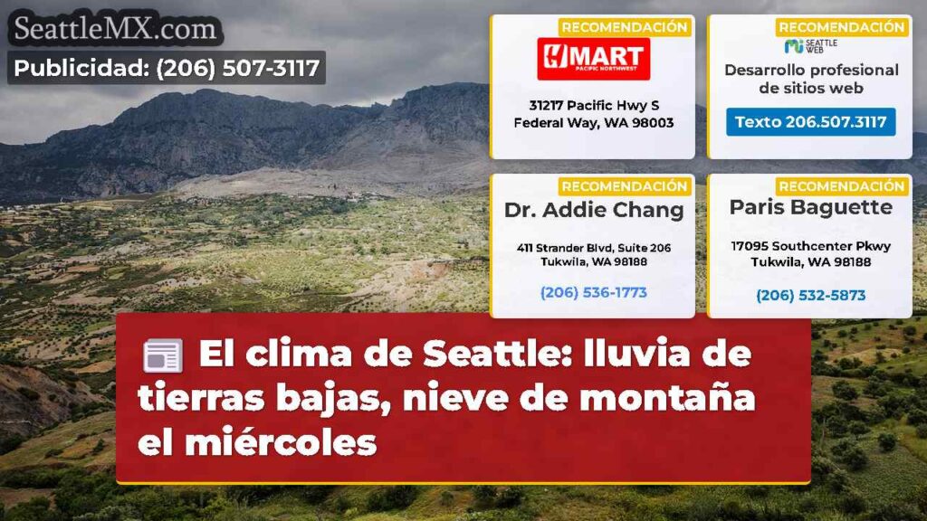 El clima de Seattle: lluvia de tierras bajas,