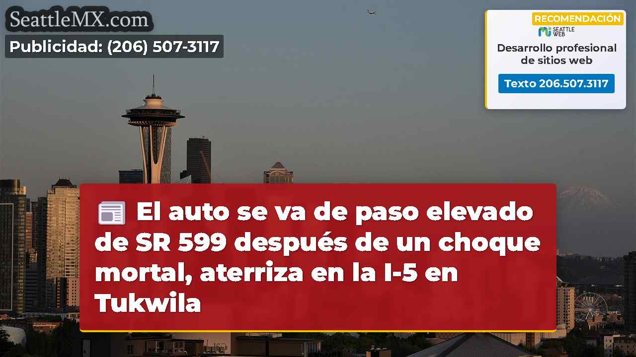 El auto se va de paso elevado de SR 599 después