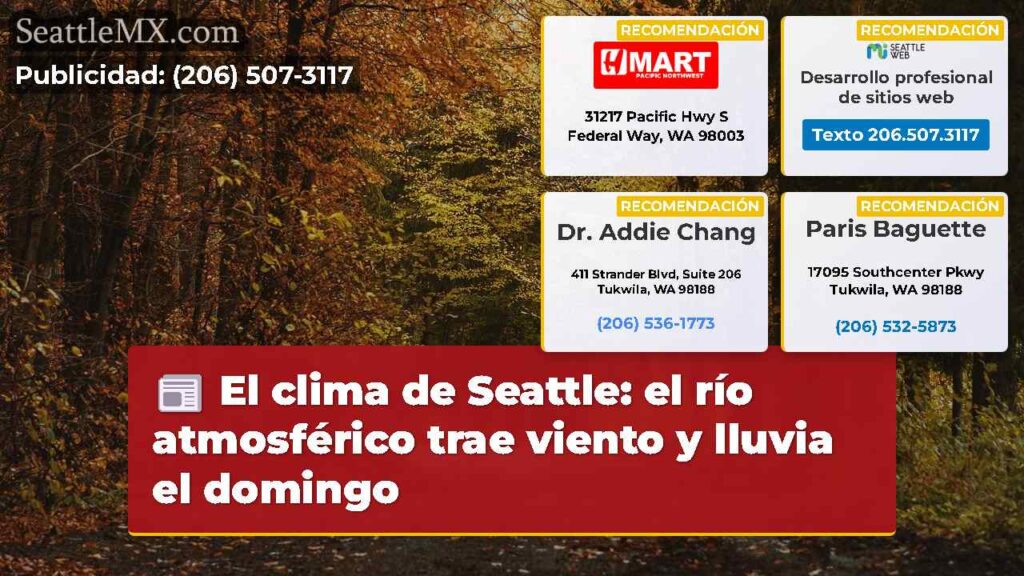 El clima de Seattle: el río atmosférico trae