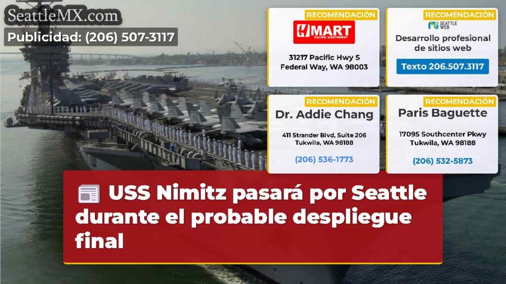 USS Nimitz pasará por Seattle durante el probable