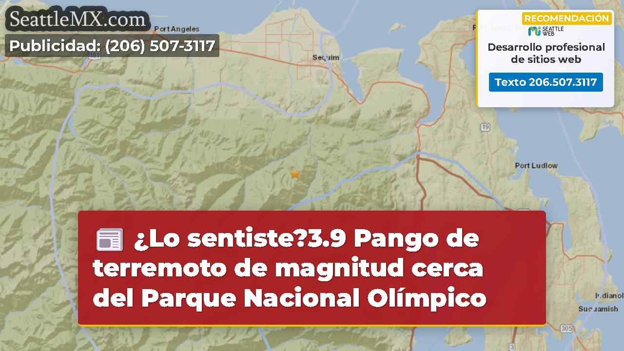 ¿Lo sentiste?3.9 Pango de terremoto de magnitud