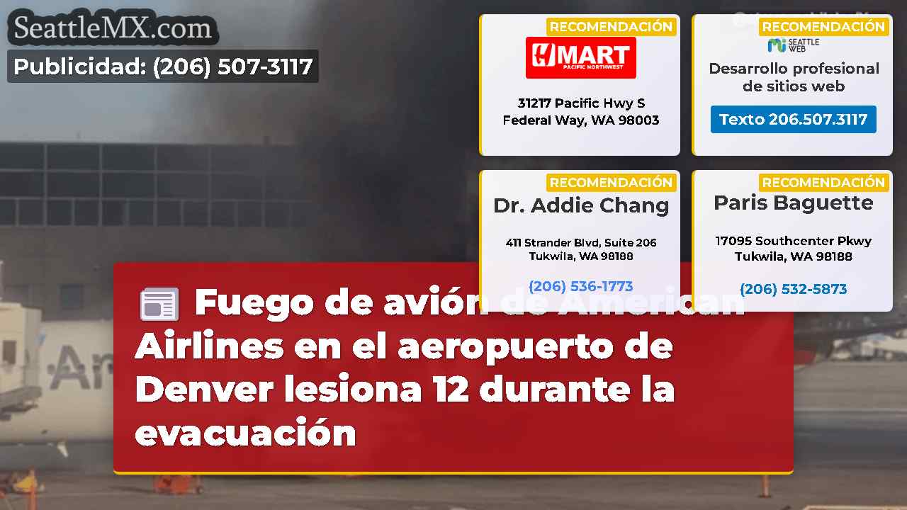 Fuego de avión de American Airlines en el