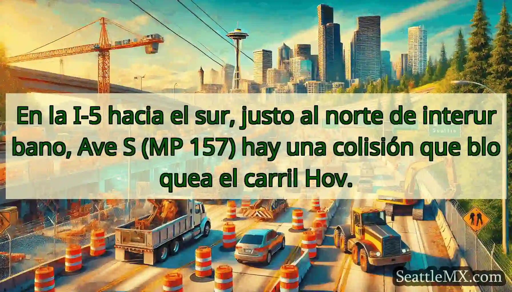 En la I-5 hacia el sur, justo al norte de