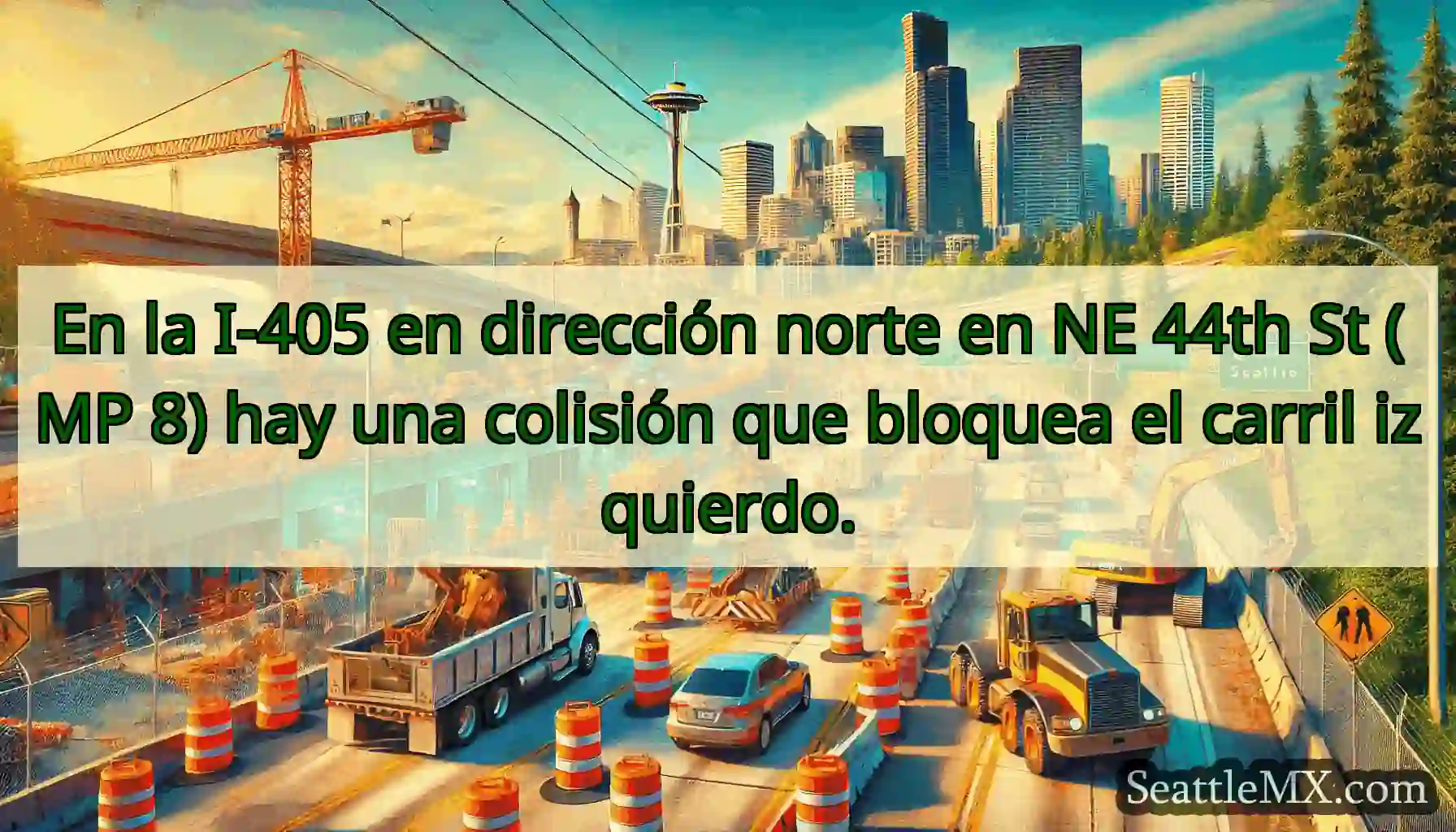 En la I-405 en dirección norte en NE 44th St (MP