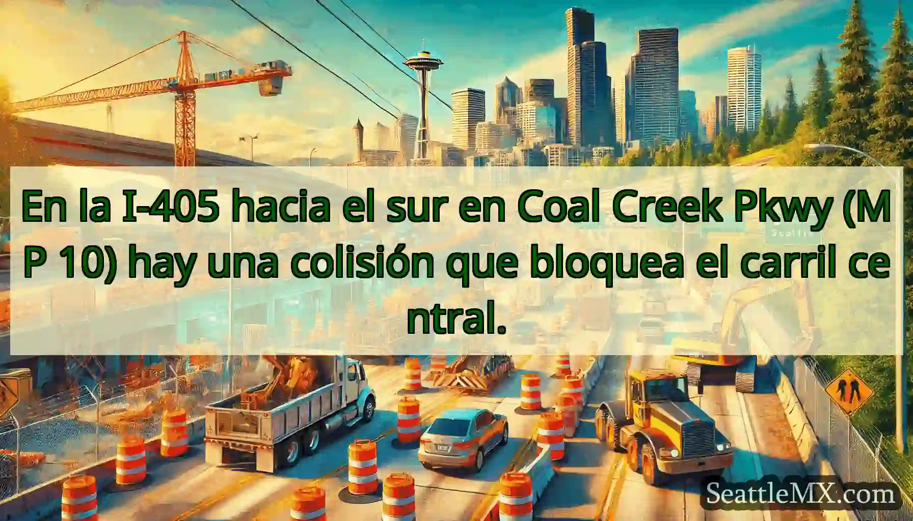 En la I-405 hacia el sur en Coal Creek Pkwy (MP