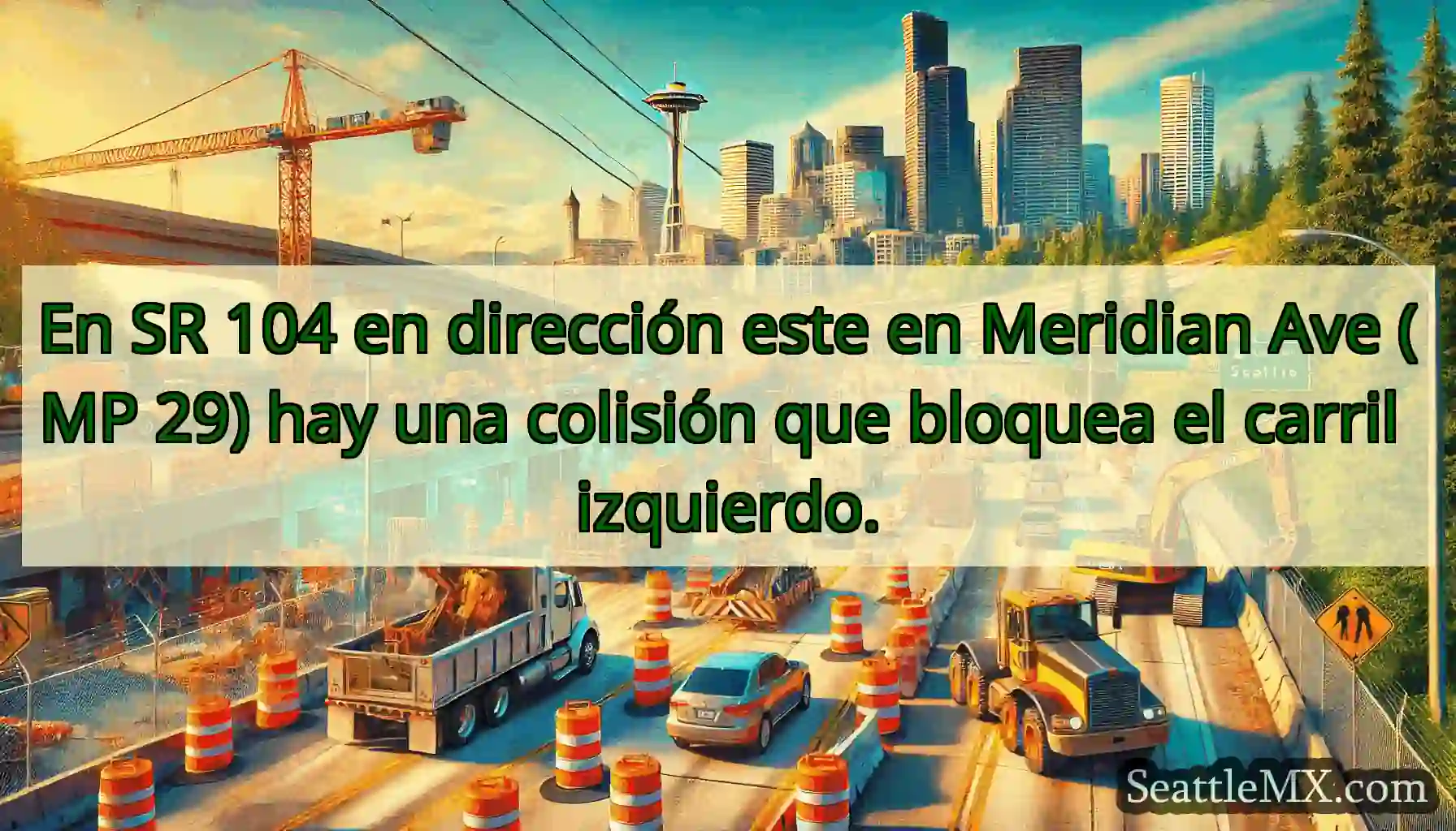 En SR 104 en dirección este en Meridian Ave (MP