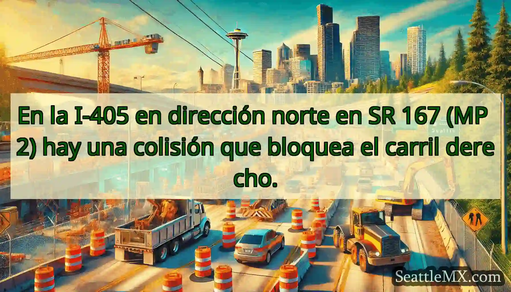 En la I-405 en dirección norte en SR 167 (MP 2)