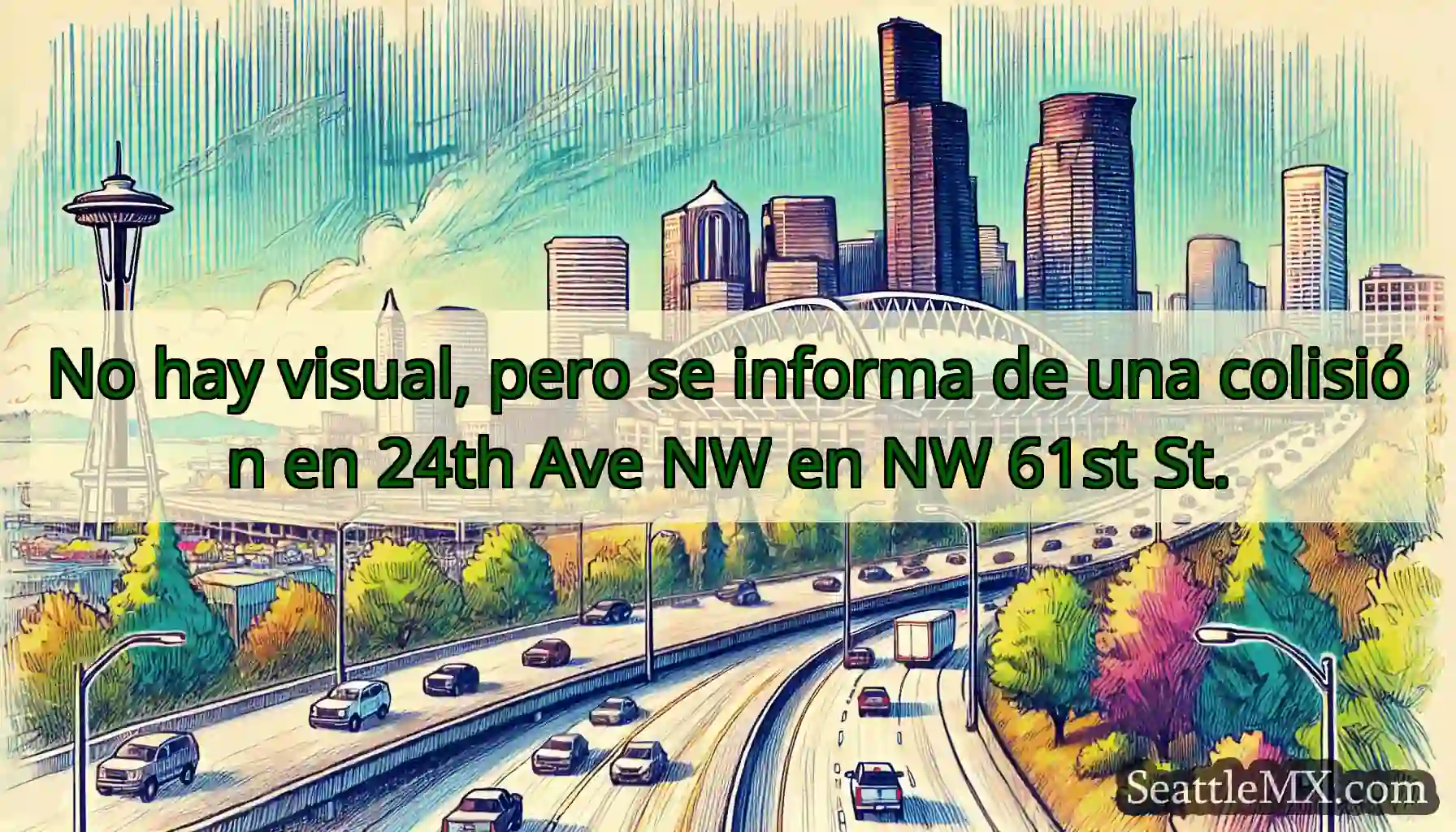 No hay visual, pero se informa de una colisión en