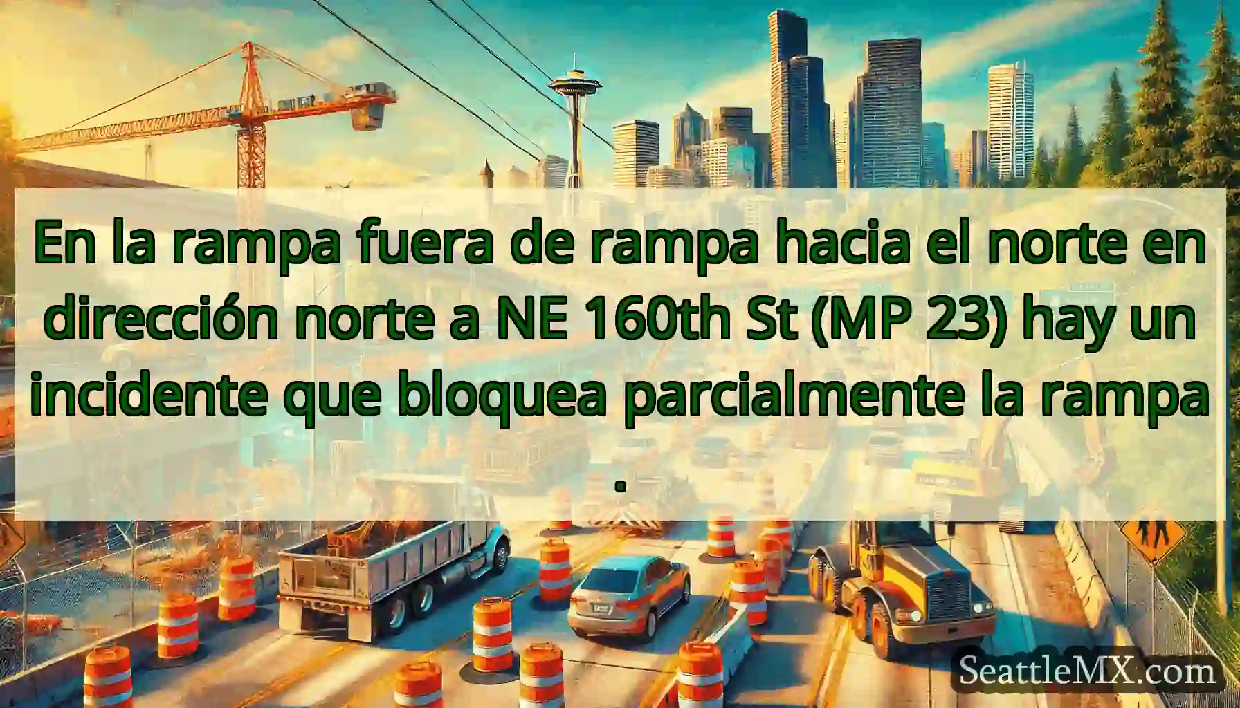 En la rampa fuera de rampa hacia el norte en