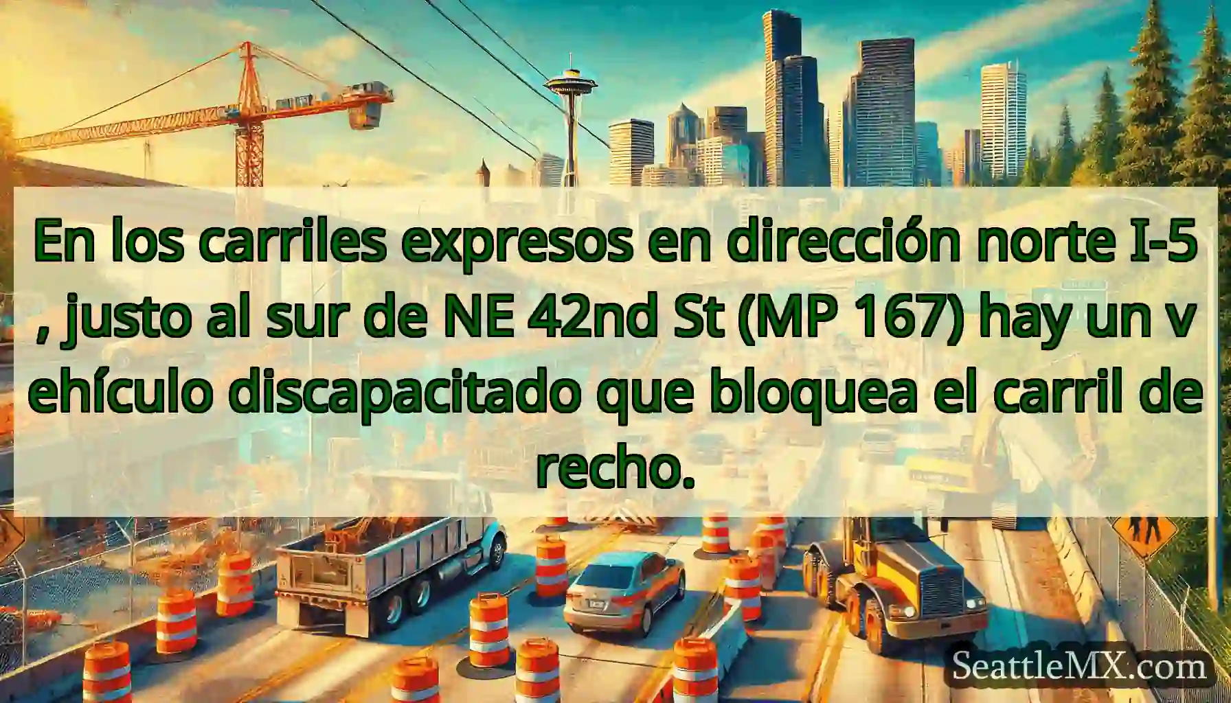 En los carriles expresos en dirección norte I-5,