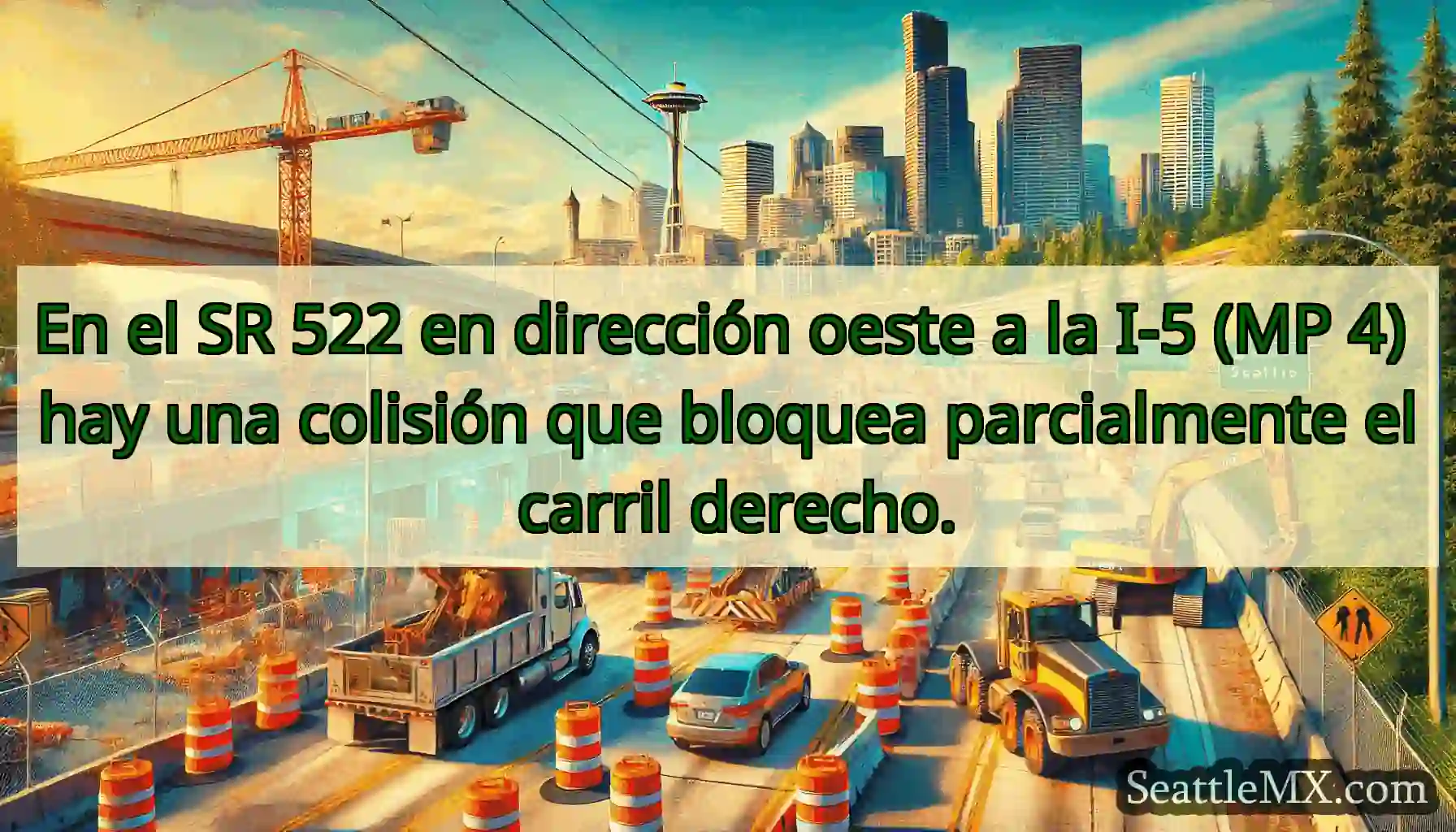 En el SR 522 en dirección oeste a la I-5 (MP 4)