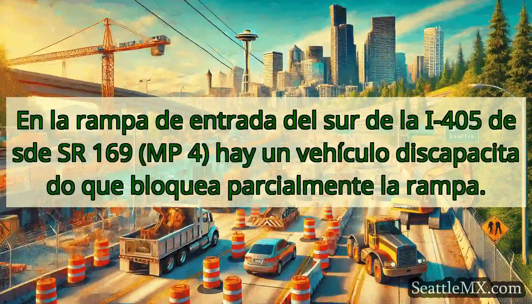 En la rampa de entrada del sur de la I-405 desde