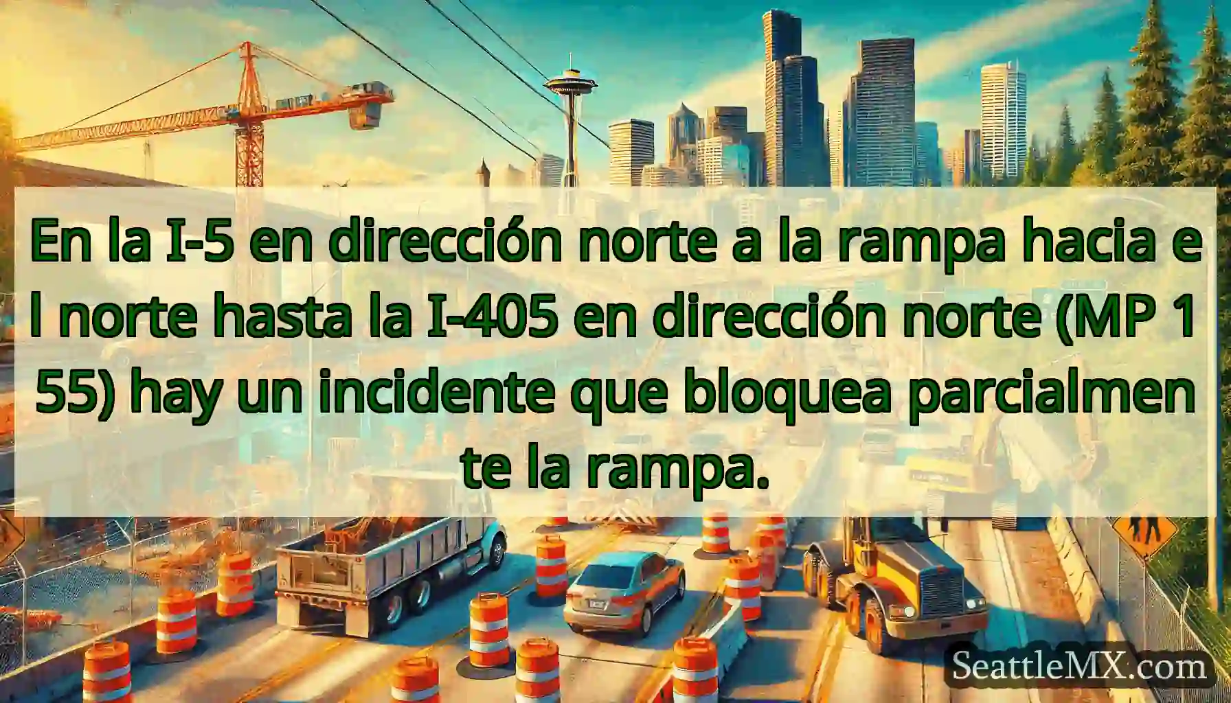 En la I-5 en dirección norte a la rampa hacia el