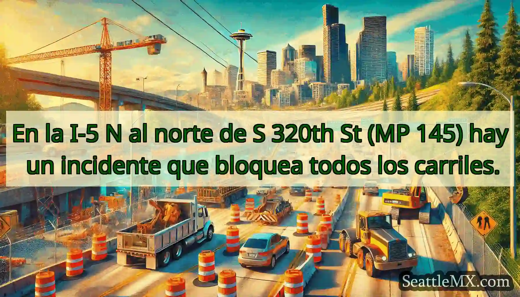 En la I-5 N al norte de S 320th St (MP 145) hay