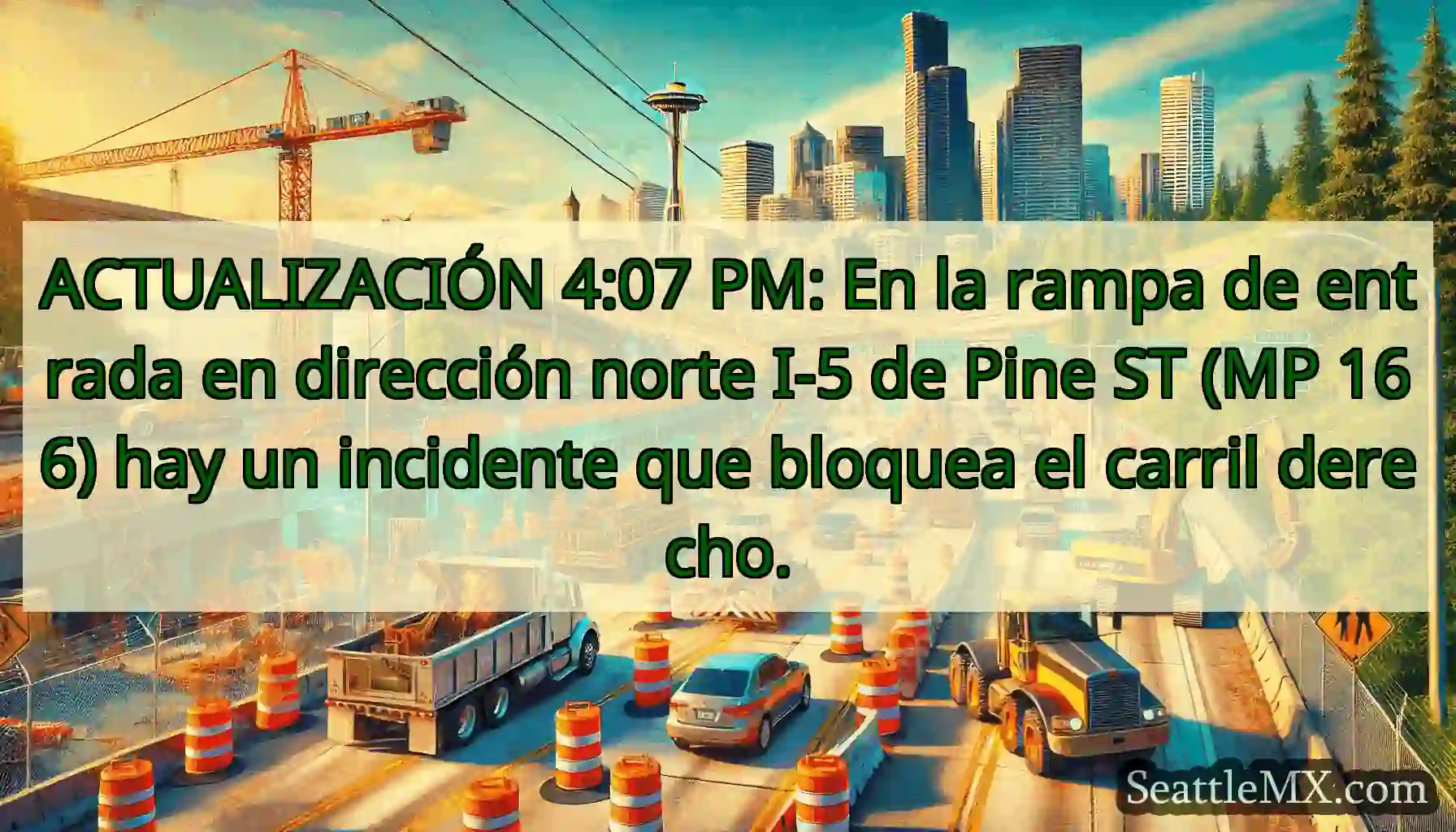 ACTUALIZACIÓN 4:07 PM: En la rampa de entrada en