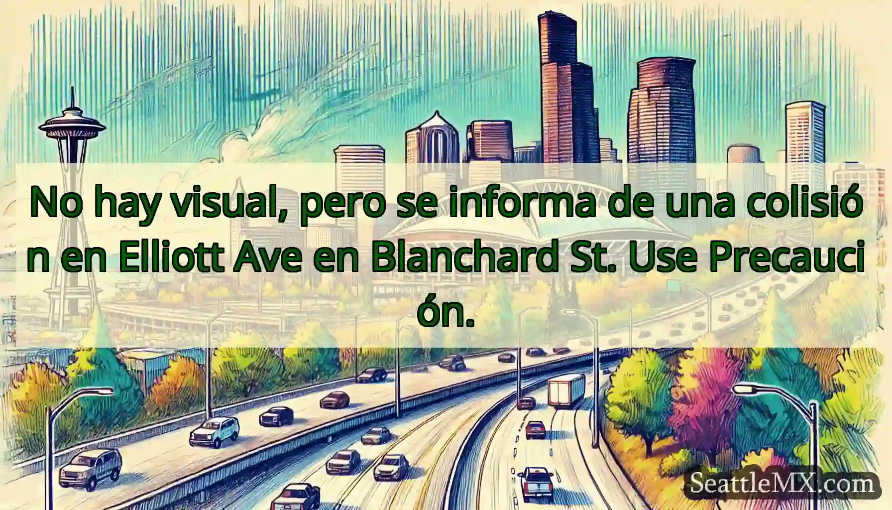 No hay visual, pero se informa de una colisión en