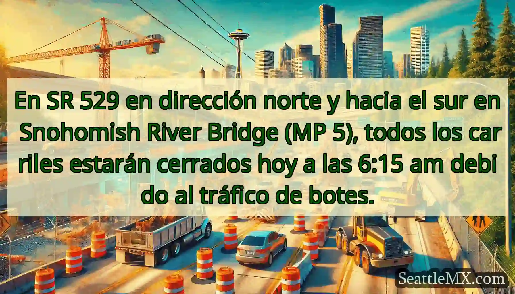 En SR 529 en dirección norte y hacia el sur en