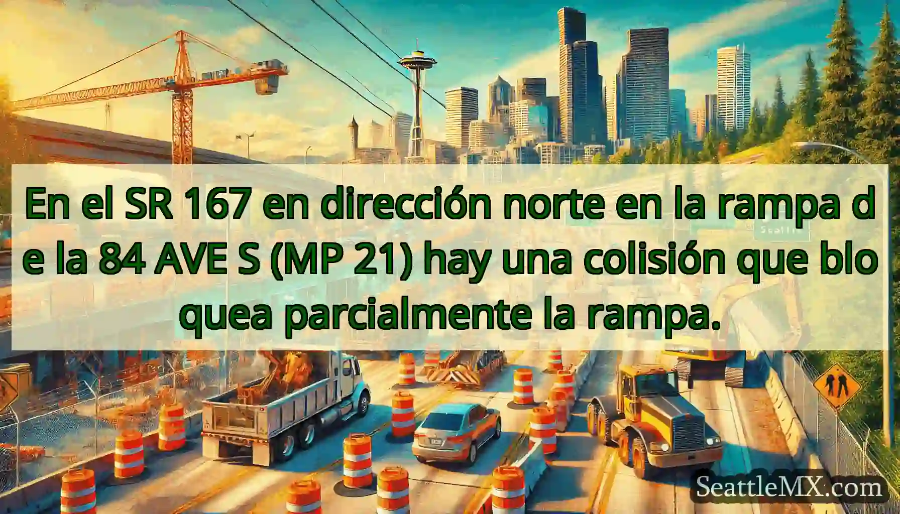 En el SR 167 en dirección norte en la rampa de la