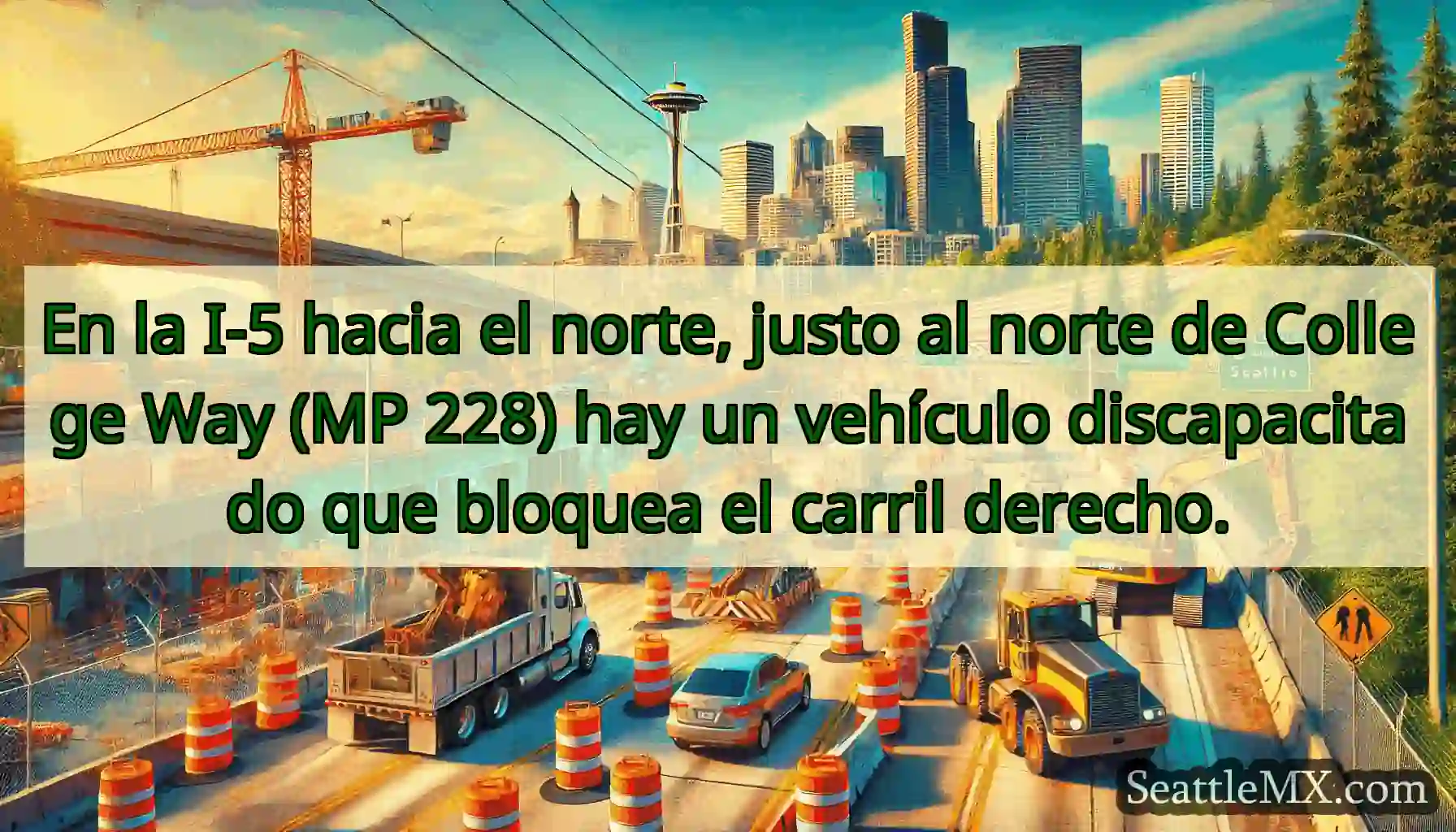 En la I-5 hacia el norte, justo al norte de