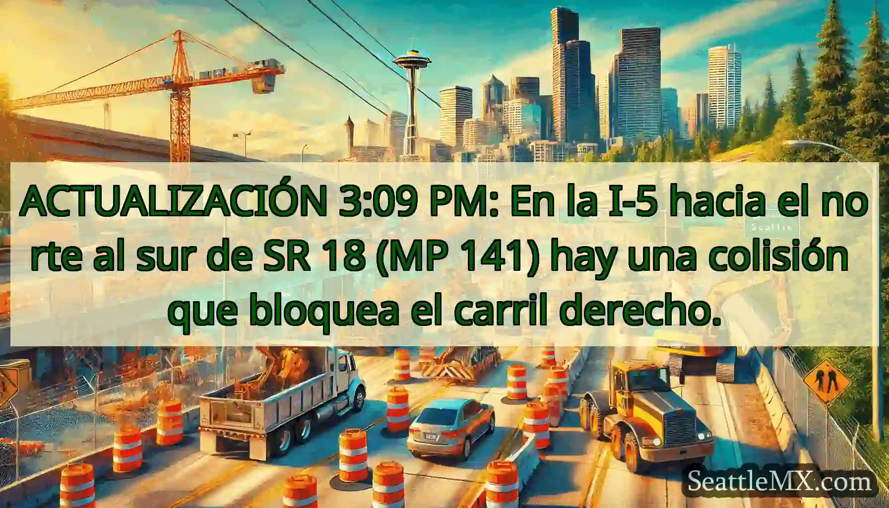 ACTUALIZACIÓN 3:09 PM: En la I-5 hacia el norte