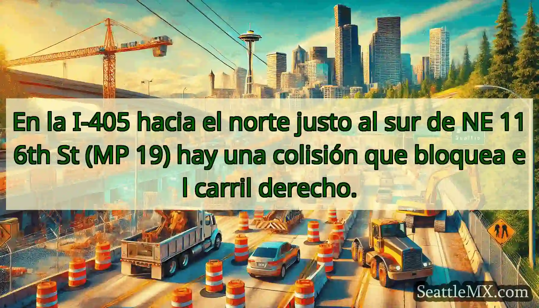 En la I-405 hacia el norte justo al sur de NE