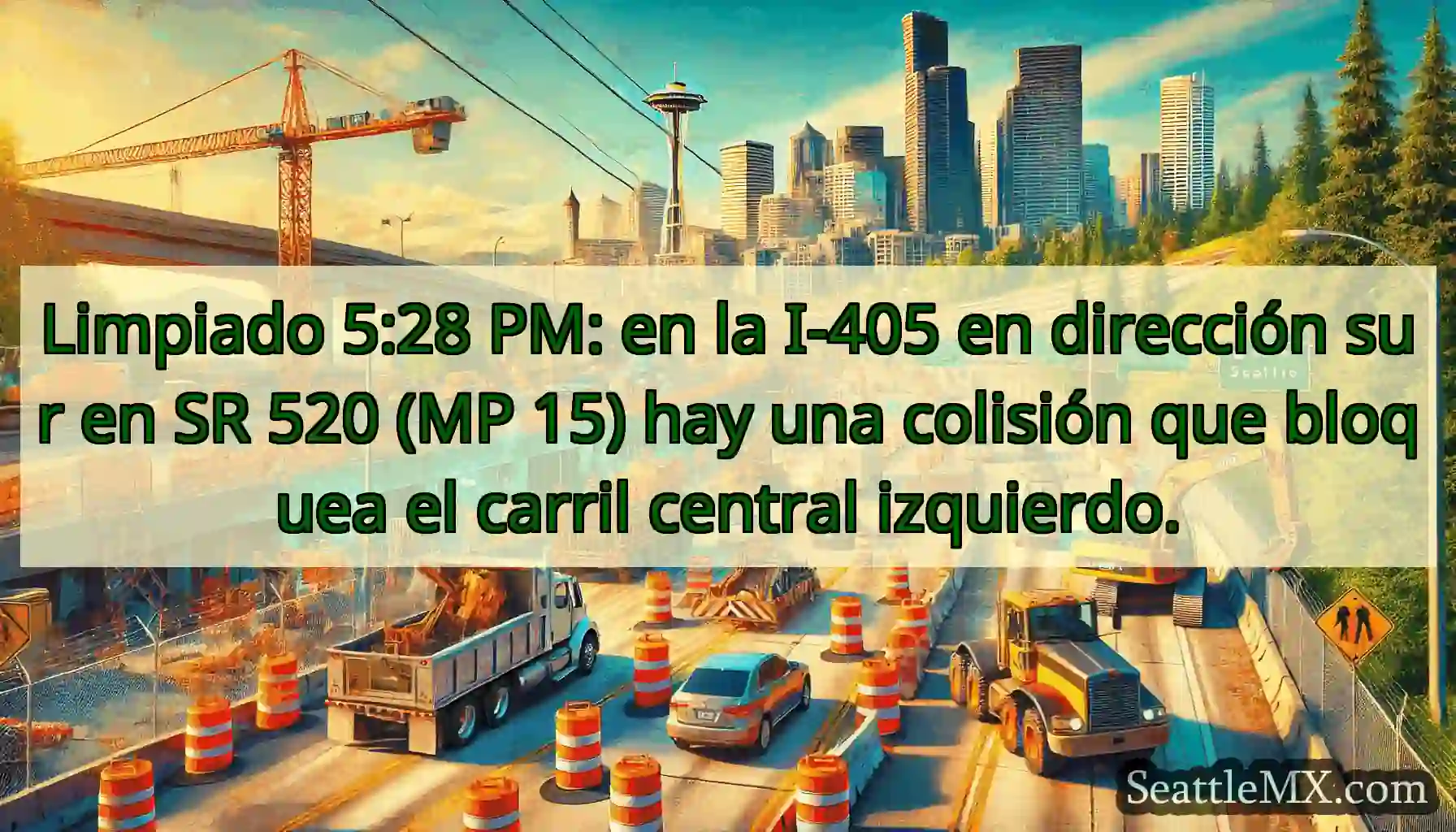 Limpiado 5:28 PM: en la I-405 en dirección sur en
