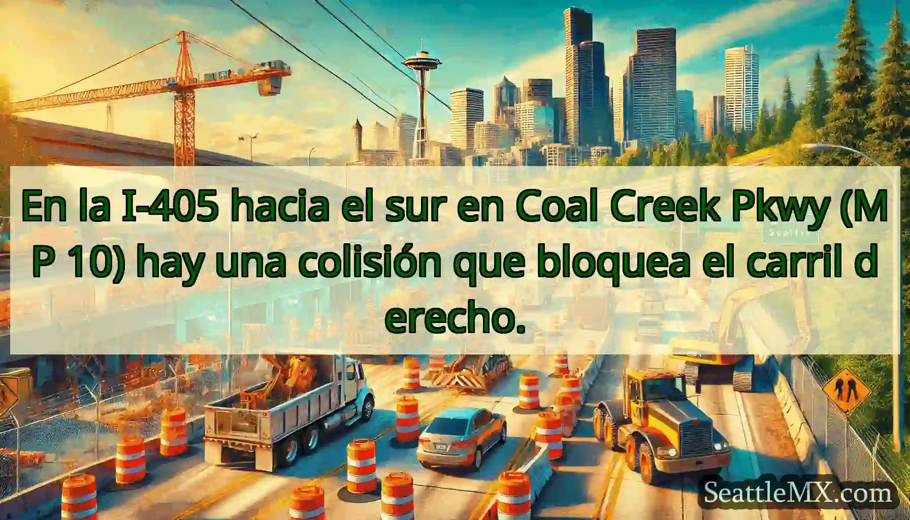 En la I-405 hacia el sur en Coal Creek Pkwy (MP