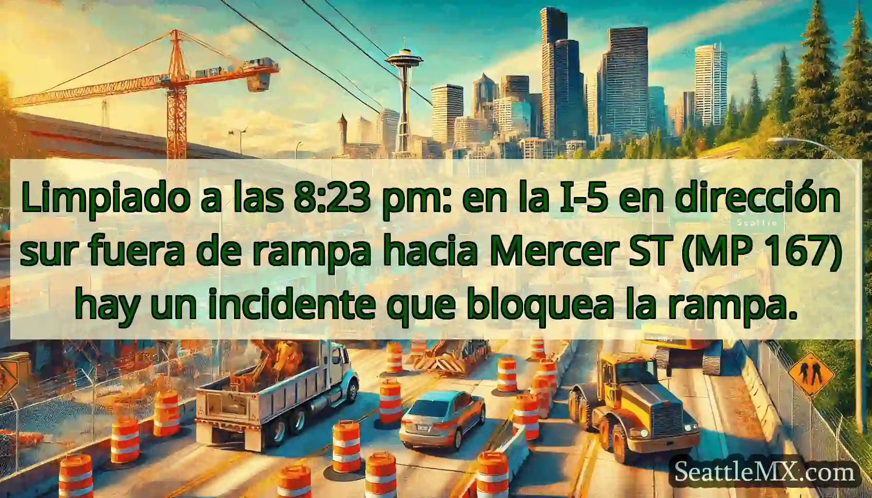 Limpiado a las 8:23 pm: en la I-5 en dirección