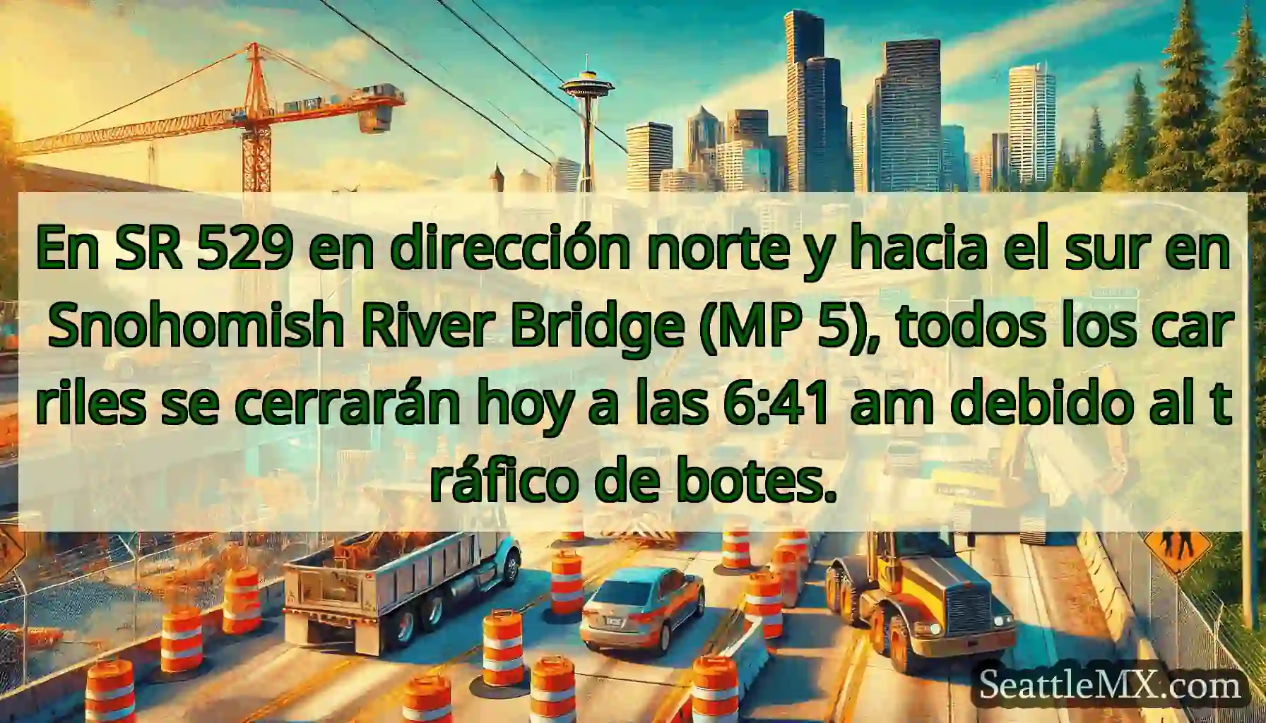 En SR 529 en dirección norte y hacia el sur en