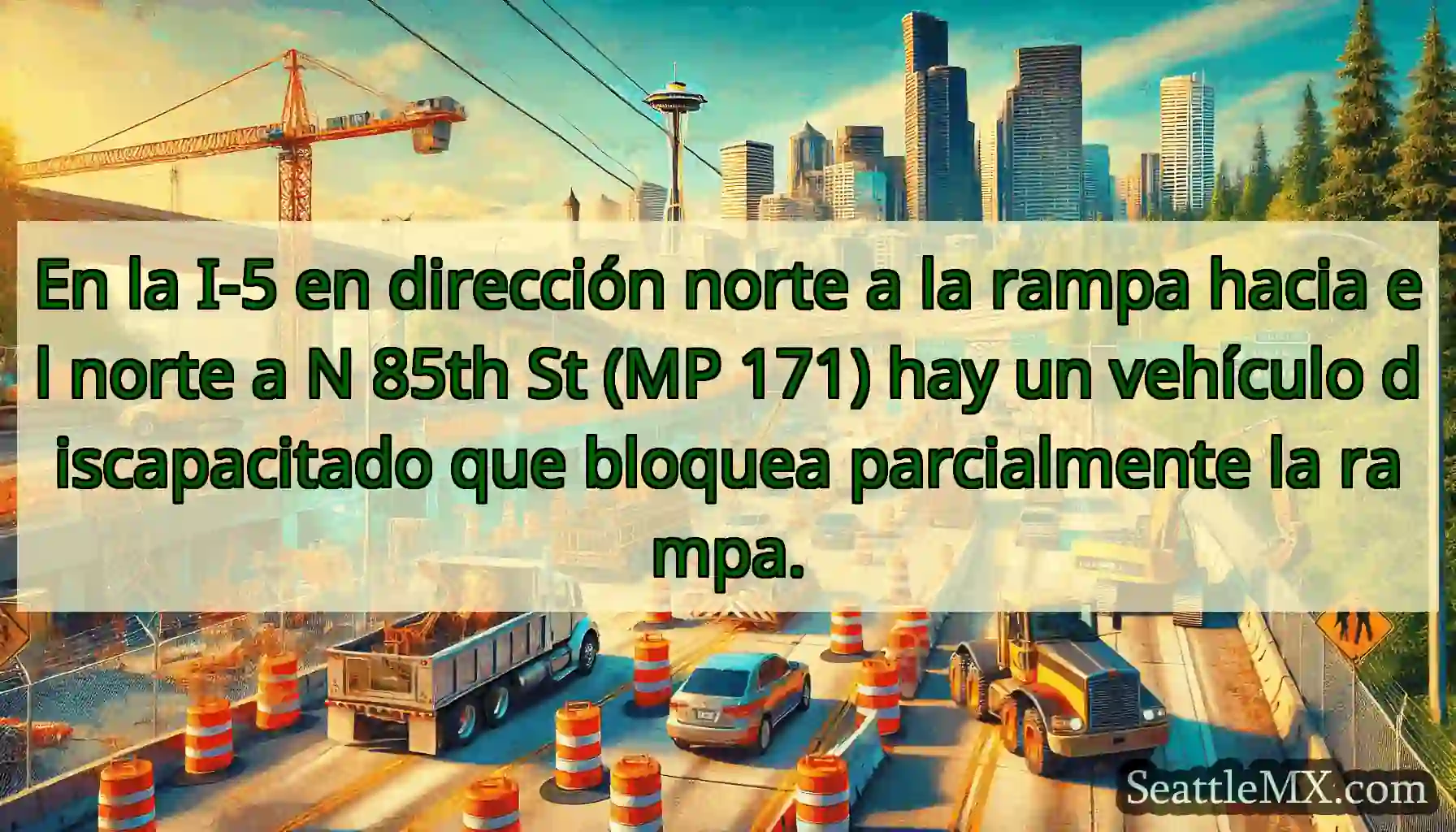 En la I-5 en dirección norte a la rampa hacia el