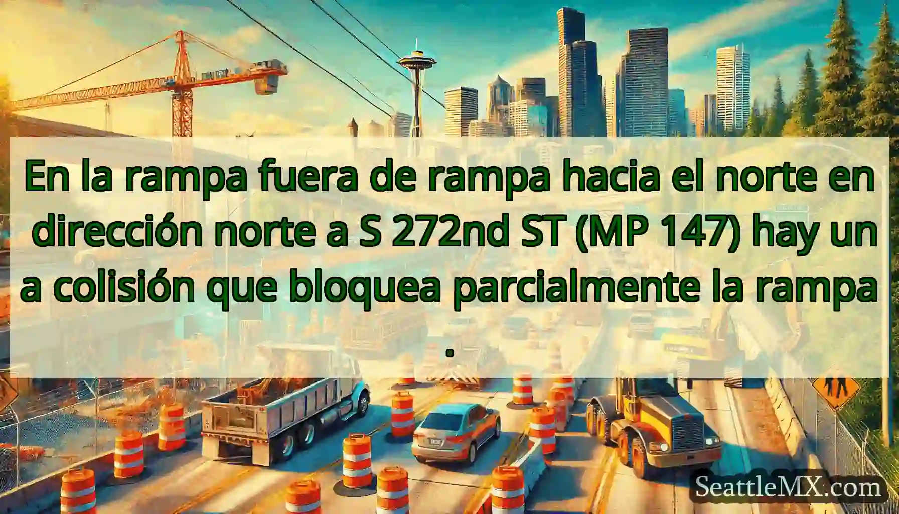En la rampa fuera de rampa hacia el norte en