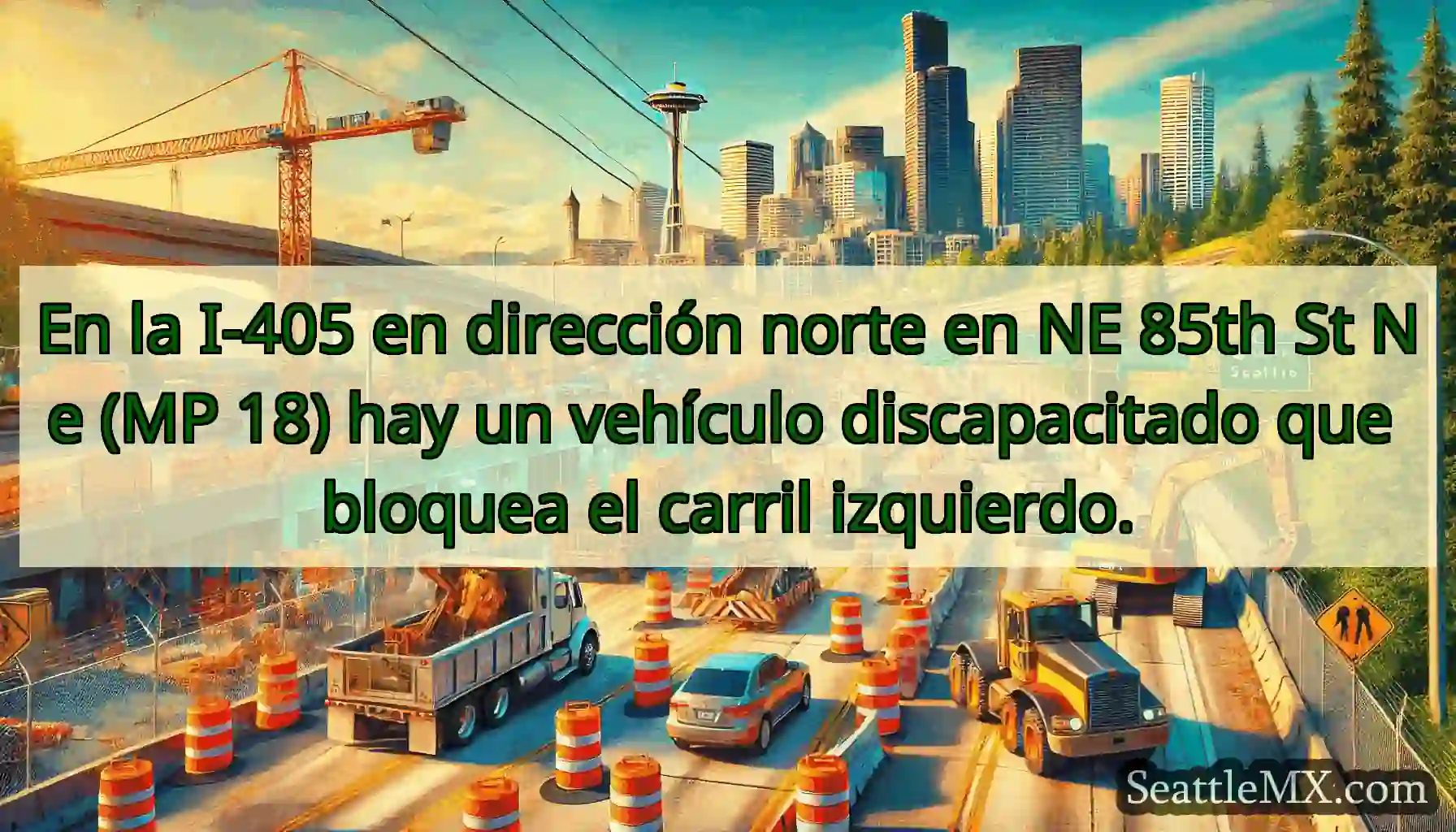 En la I-405 en dirección norte en NE 85th St Ne