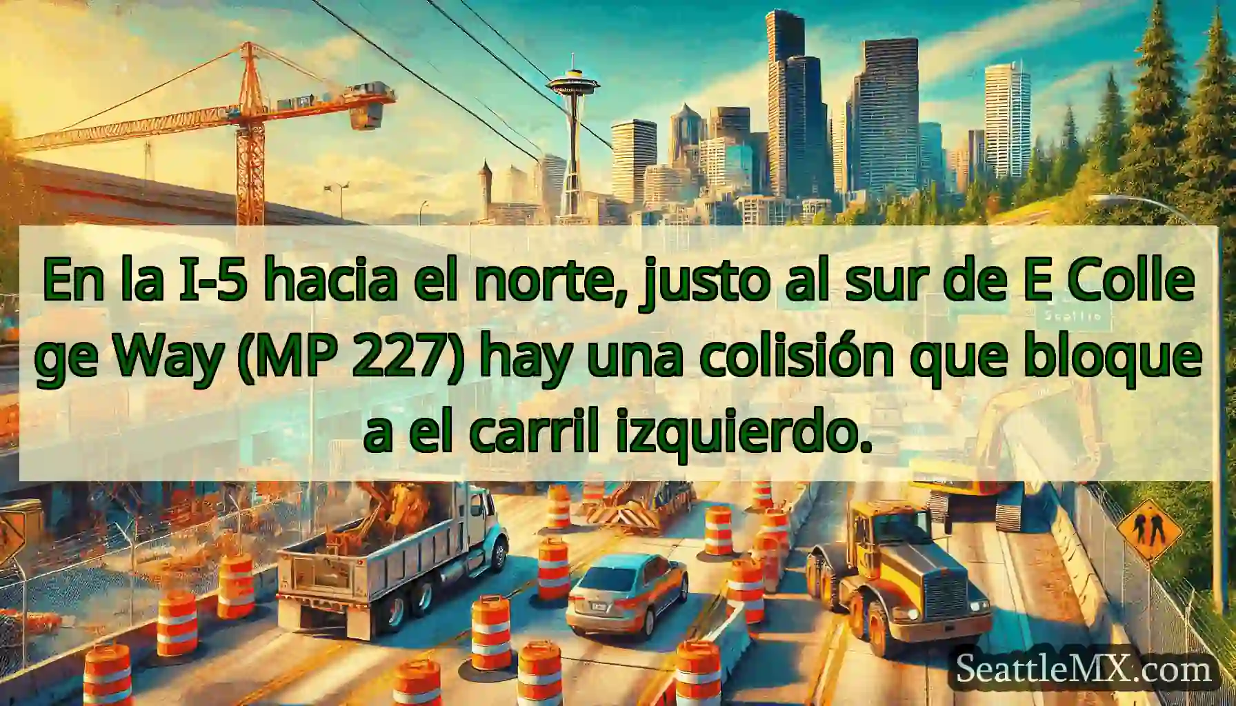 En la I-5 hacia el norte, justo al sur de E