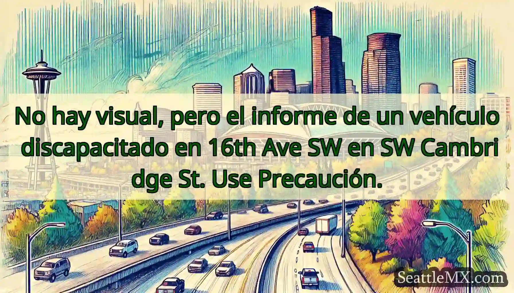 No hay visual, pero el informe de un vehículo