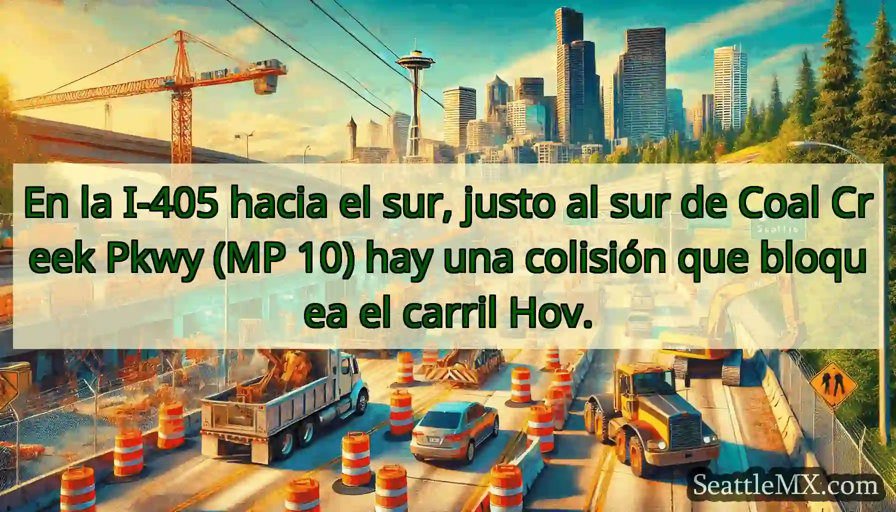 En la I-405 hacia el sur, justo al sur de Coal
