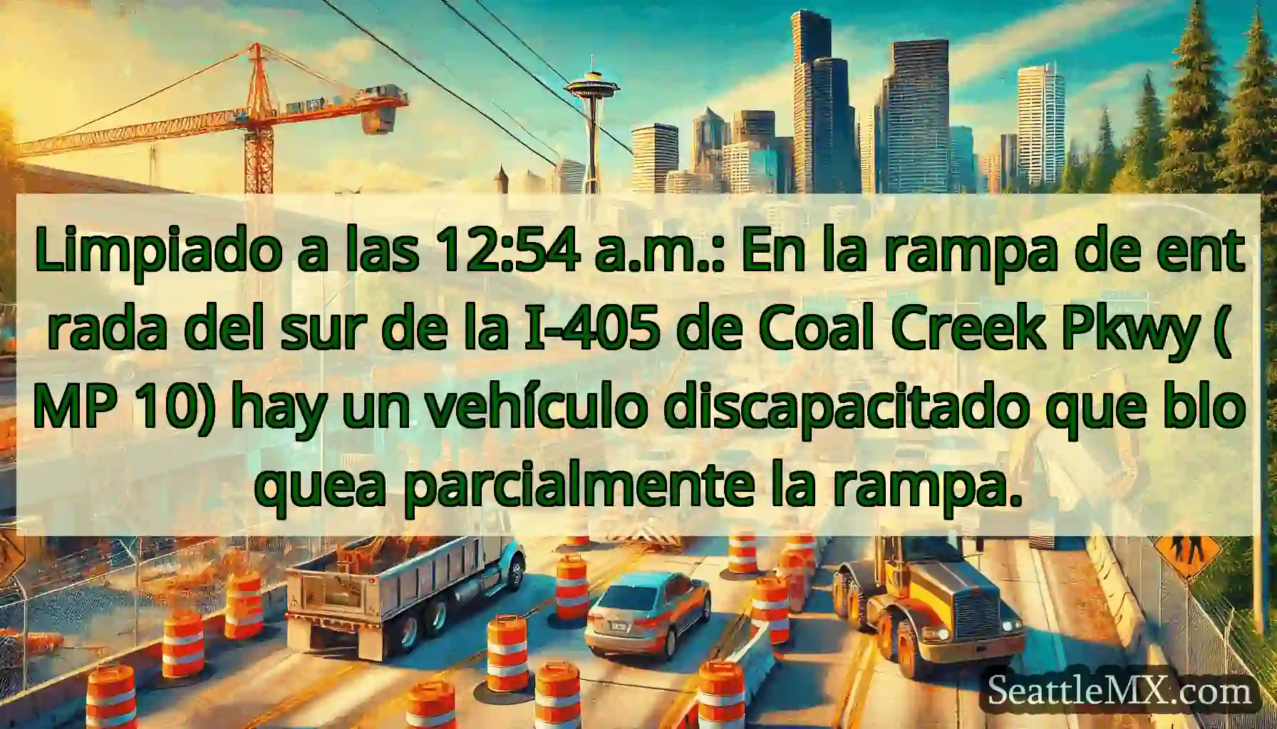 Limpiado a las 12:54 a.m.: En la rampa de entrada