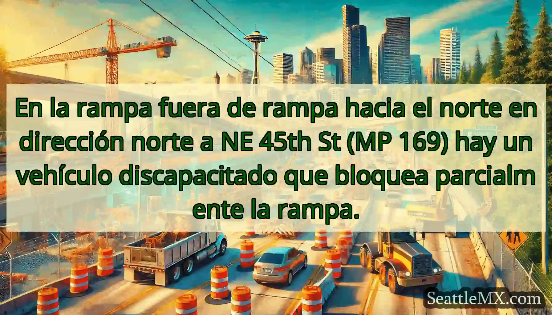 En la rampa fuera de rampa hacia el norte en