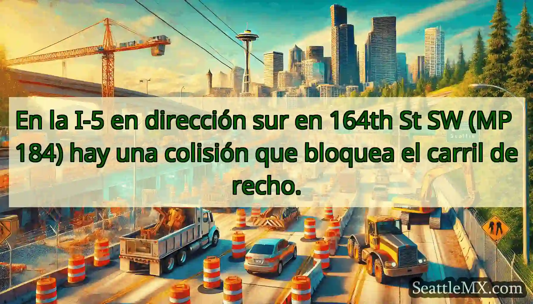 En la I-5 en dirección sur en 164th St SW (MP