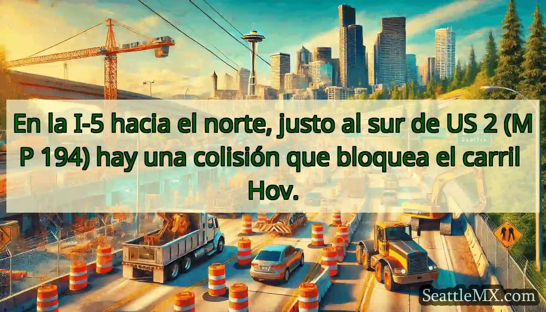 En la I-5 hacia el norte, justo al sur de US 2