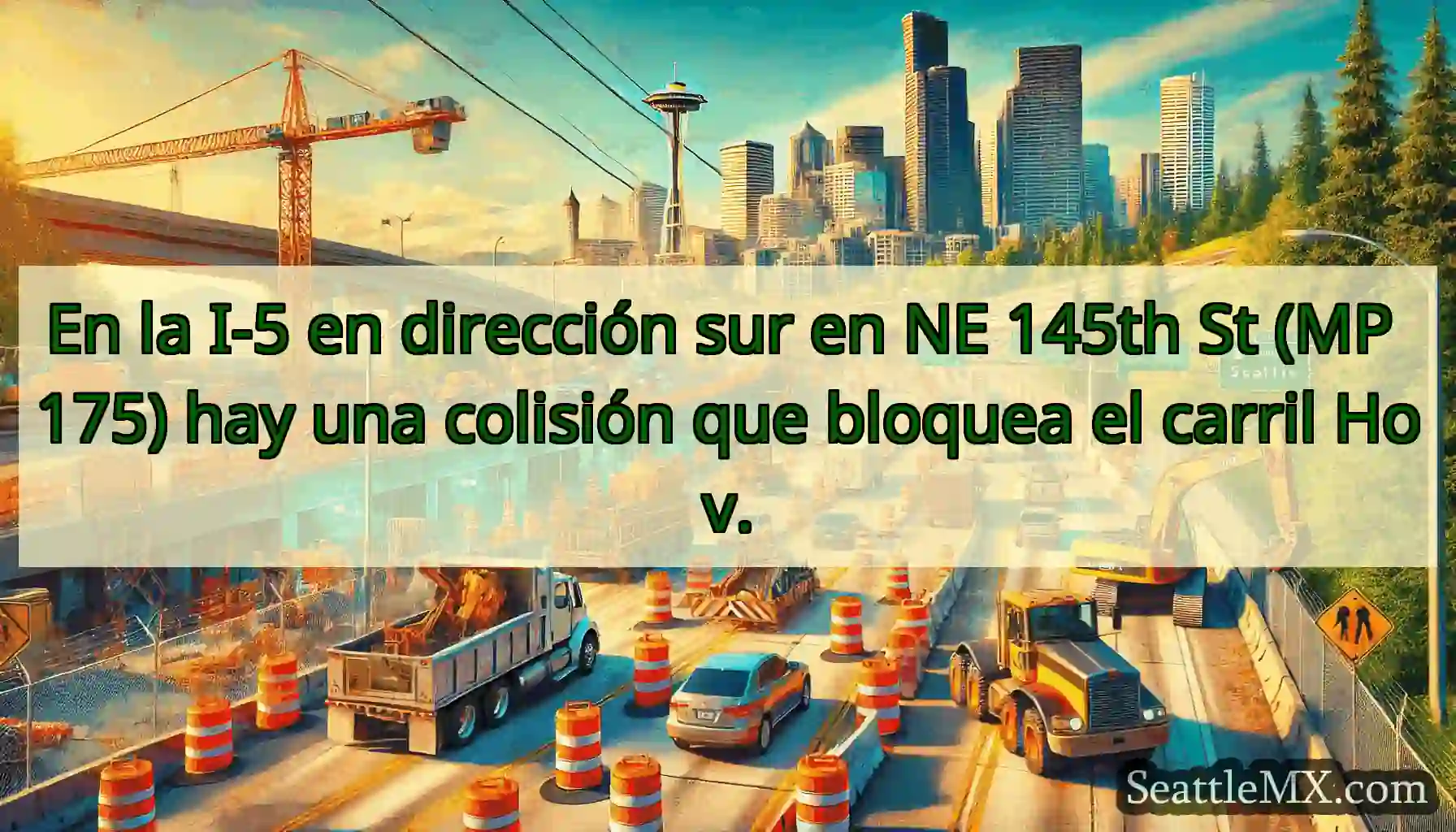 En la I-5 en dirección sur en NE 145th St (MP