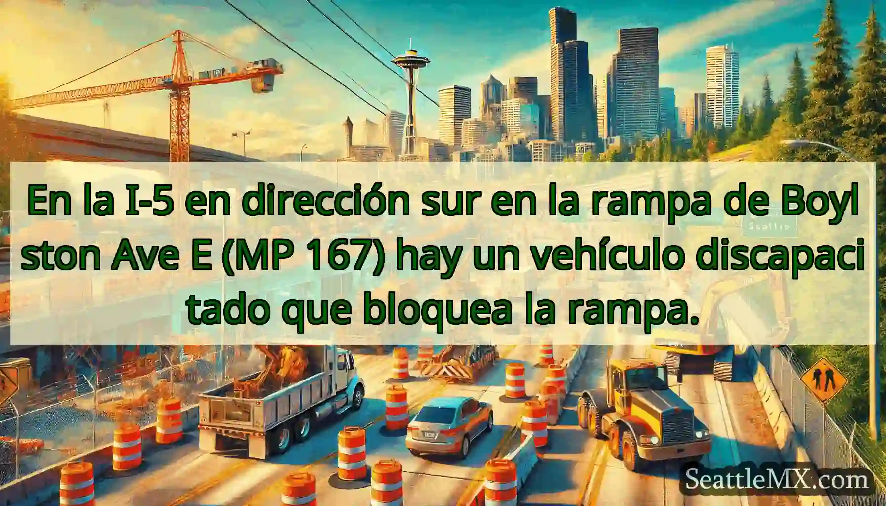 En la I-5 en dirección sur en la rampa de