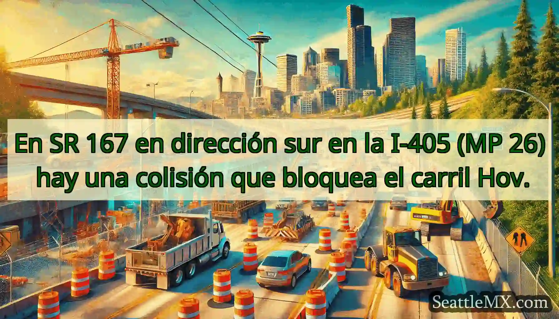 En SR 167 en dirección sur en la I-405 (MP 26)