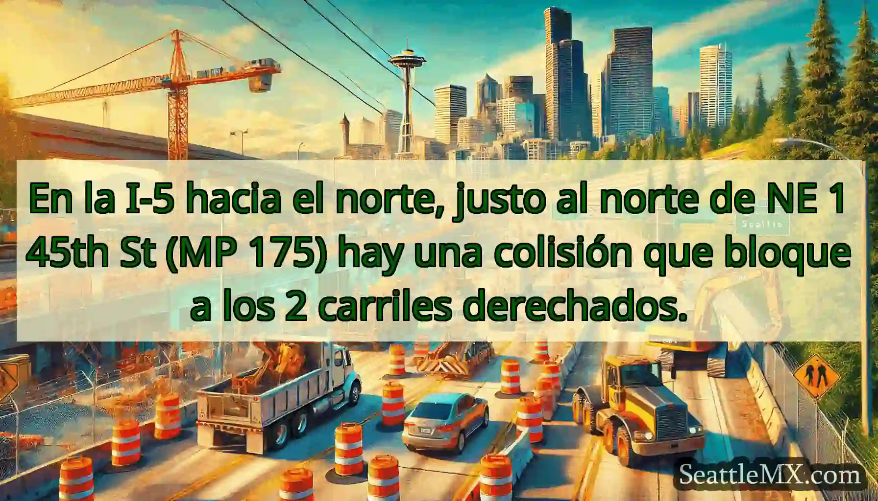 En la I-5 hacia el norte, justo al norte de NE