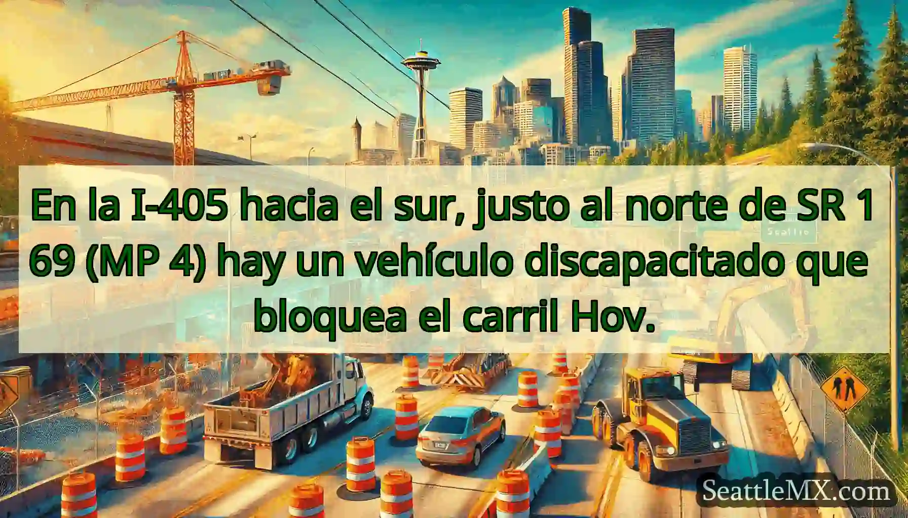 En la I-405 hacia el sur, justo al norte de SR