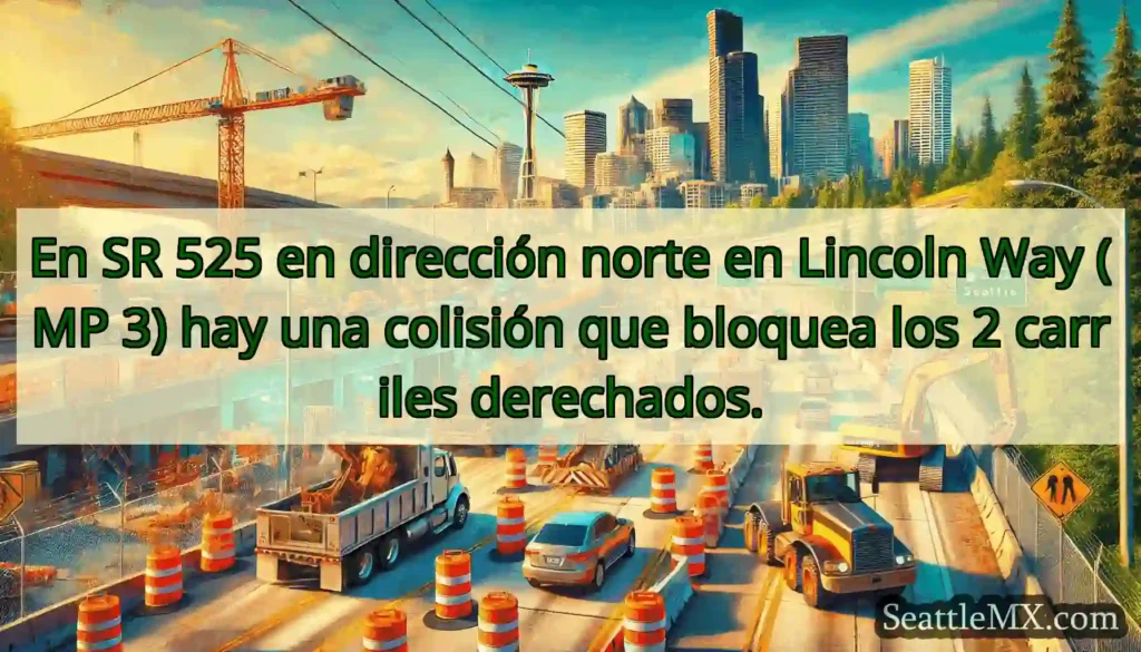 En SR 525 en dirección norte en Lincoln Way (MP