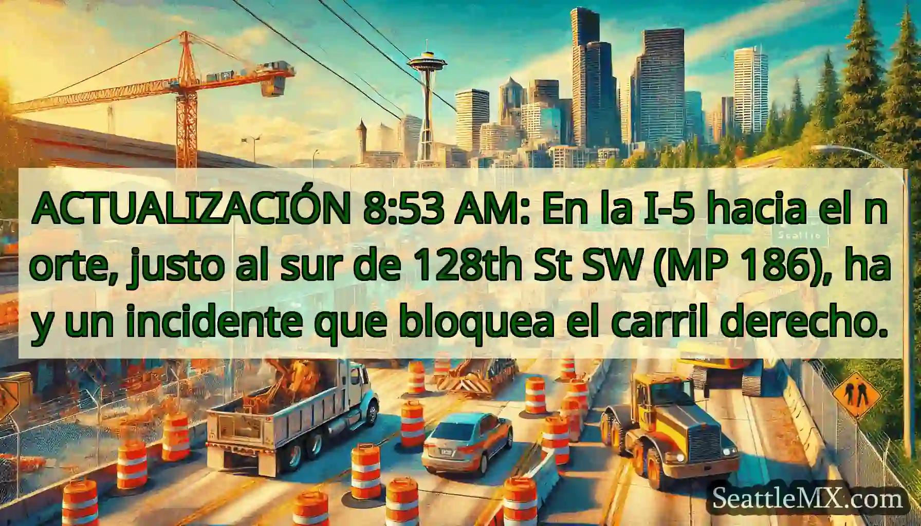 ACTUALIZACIÓN 8:53 AM: En la I-5 hacia el norte,