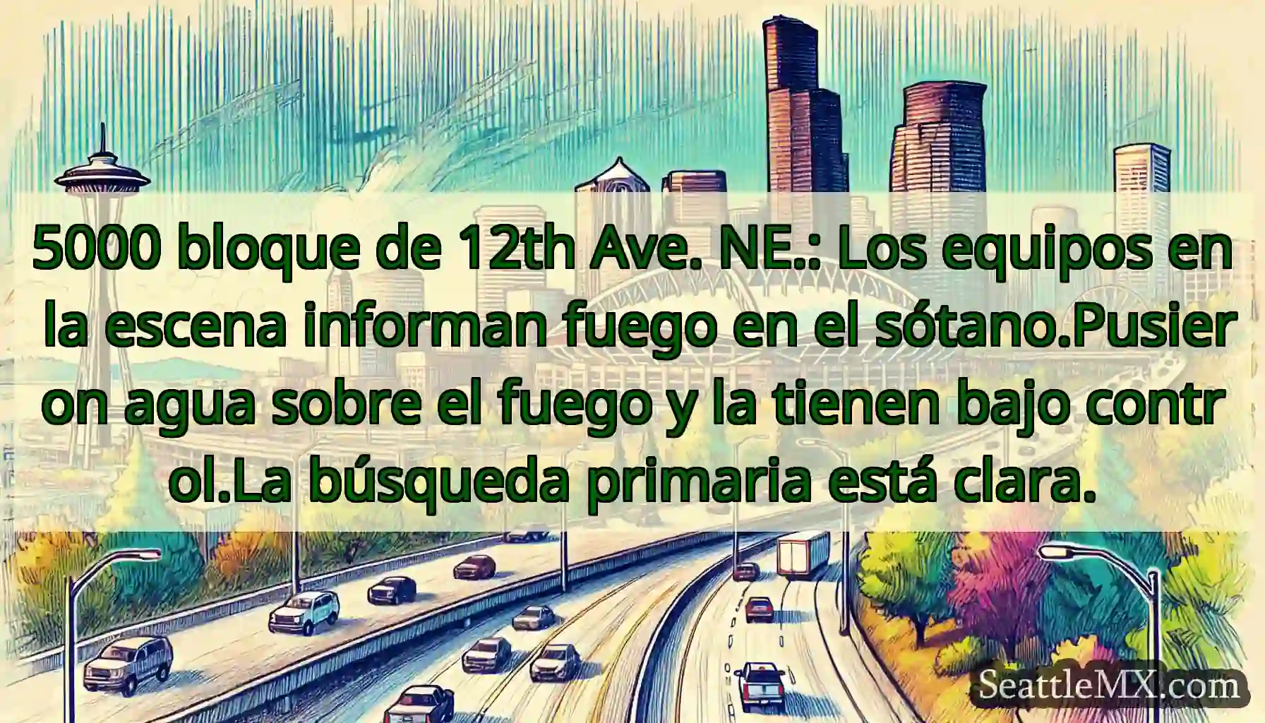 5000 bloque de 12th Ave. NE.: Los equipos en la